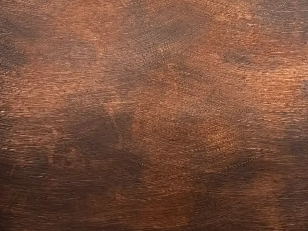 Warm red bronze decorative metal surface sample