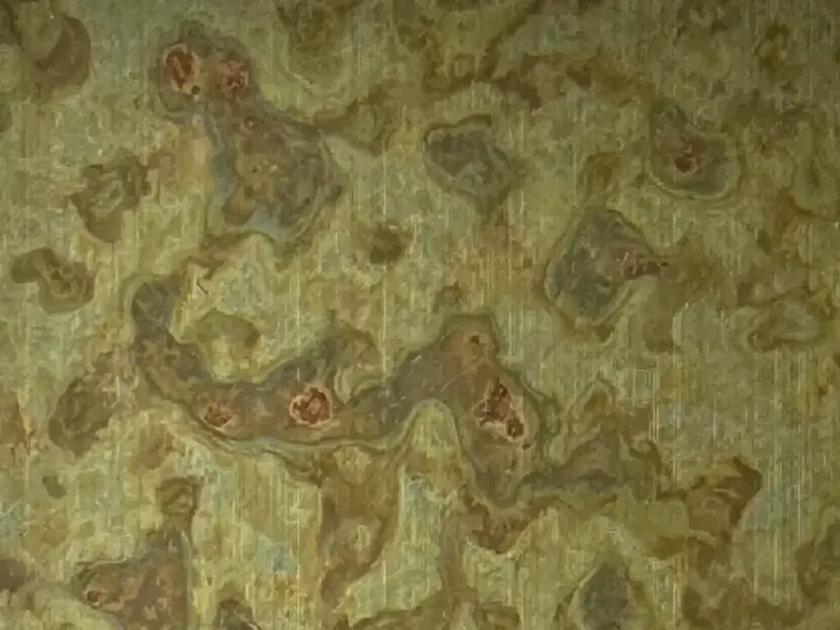 Smoked brown aged decorative metal surface sample