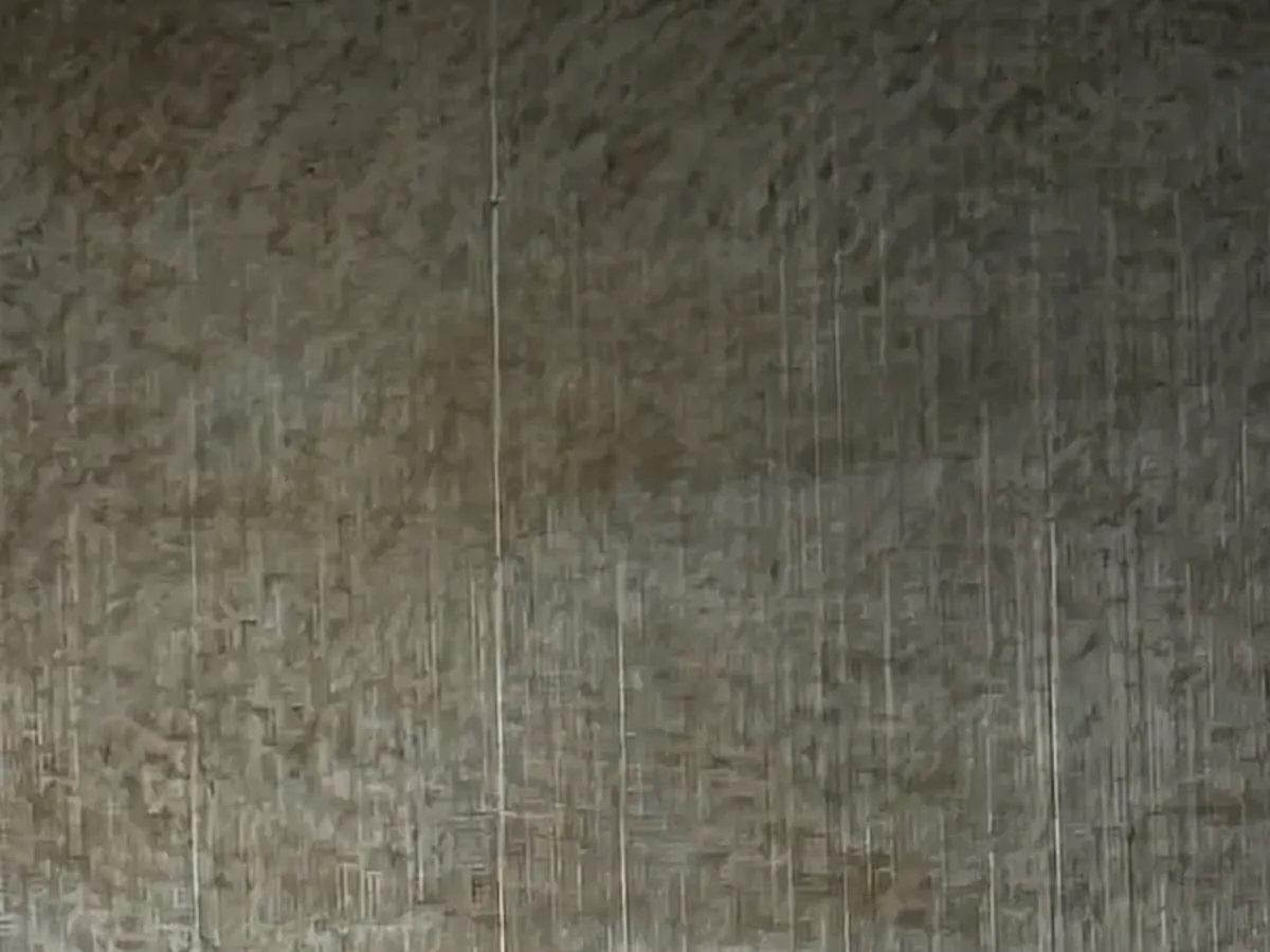 Neutral brushed stainless steel material sample