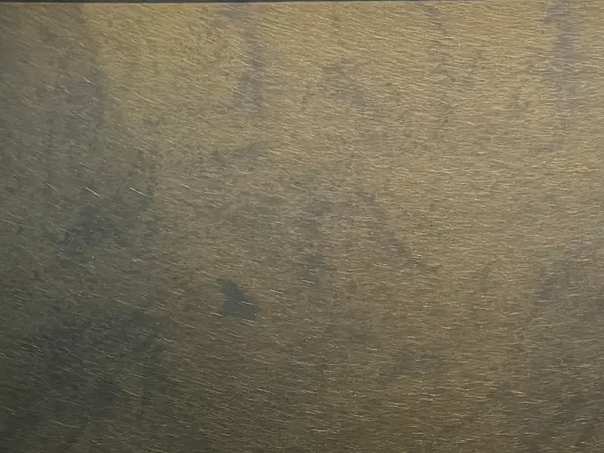 Warm aged brass decorative metal surface sample