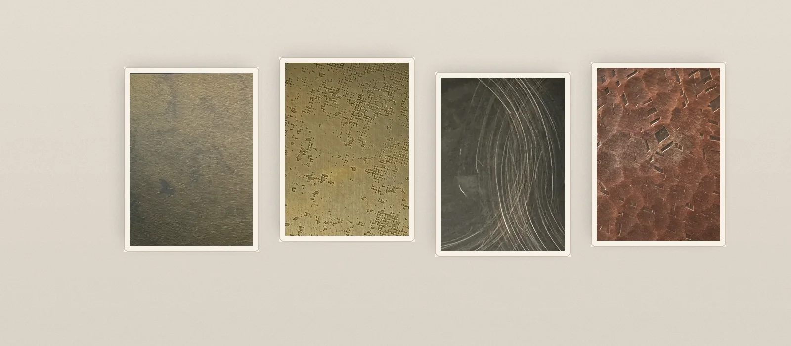 Clean metal sample set for base material review