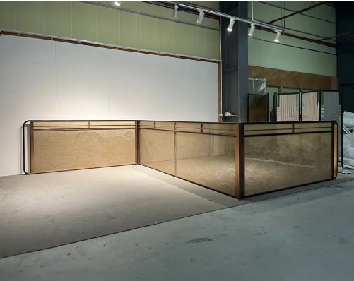 Custom metal railing and partition portfolio installation